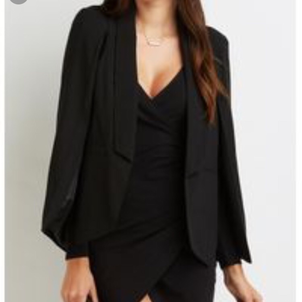 Charlotte Russe structured cape blazer